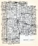 Meeker County, Grove, Eden Valley, Manannah, Forest Prairie, Swede Grove, Forest City, Kingston, Strout Greenleaf, Minnesota State Atlas 1954